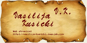 Vasilija Kusicki vizit kartica